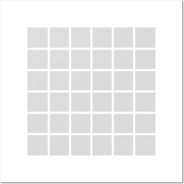 Grey with White Grid Wall Art by fivemmPaper